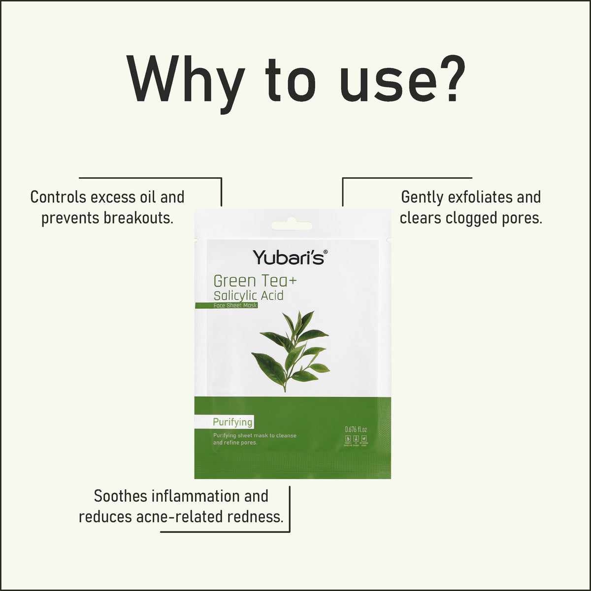Green Tea + Salicylic Acid Purifying Face Sheet Mask