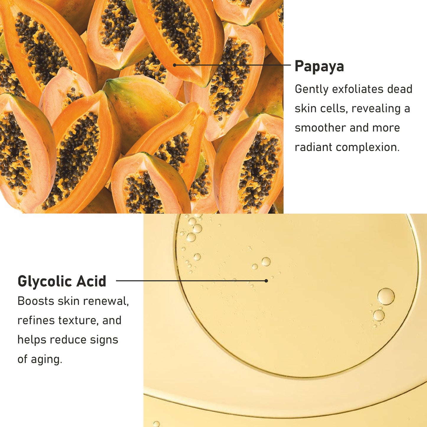 Papaya + Glycolic Acid Exfoliating Face Sheet Mask
