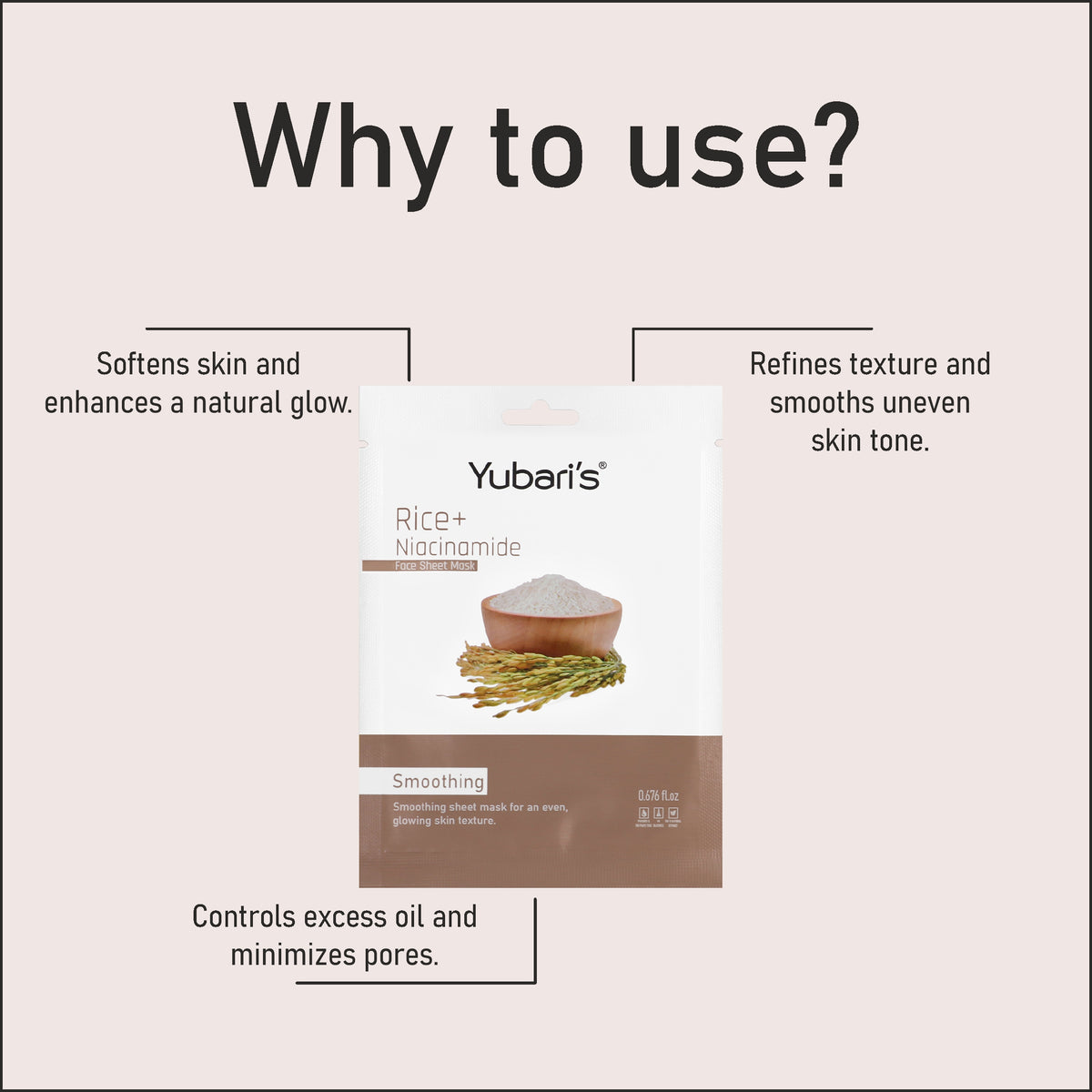 Rice + Niacinamide Smoothing Face Sheet Mask