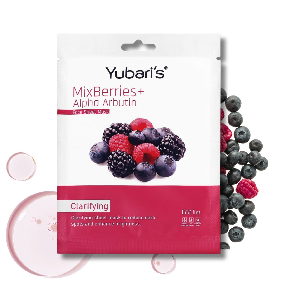 Mix Berries + Alpha Arbutin Clarifying Face Sheet Mask