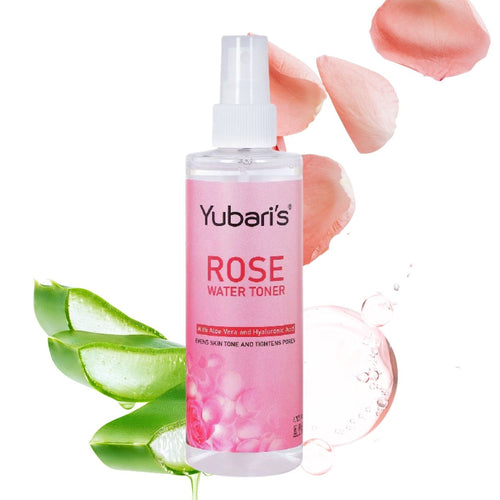 Rose Water Toner with Niacinamide, Hyaluronic Acid & Aloe Vera
