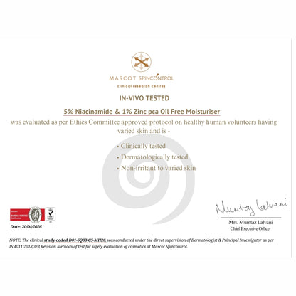 5% Niacinamide &1% Zinc PCA Oil Free Moisturiser