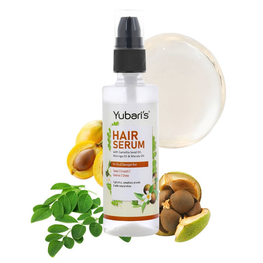 Frizz Free Hair Serum with Camellia Seed Oil, Moringa Oil & Marula Oil