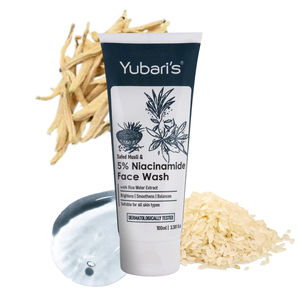 Safed Musli & 5% Niacinamide Face Wash with Rice Water Extract