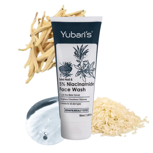 Safed Musli & 5% Niacinamide Face Wash with Rice Water Extract