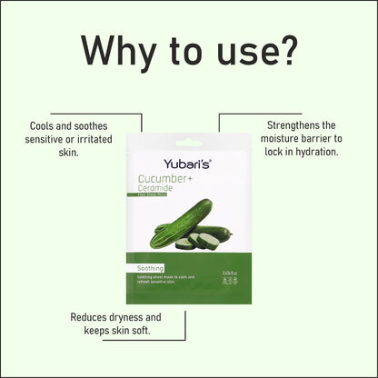 Cucumber + Ceramides Soothing Face Sheet Mask