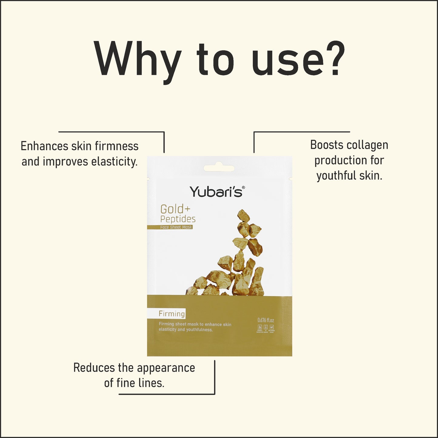 Gold + Peptides Firming Face Sheet Mask