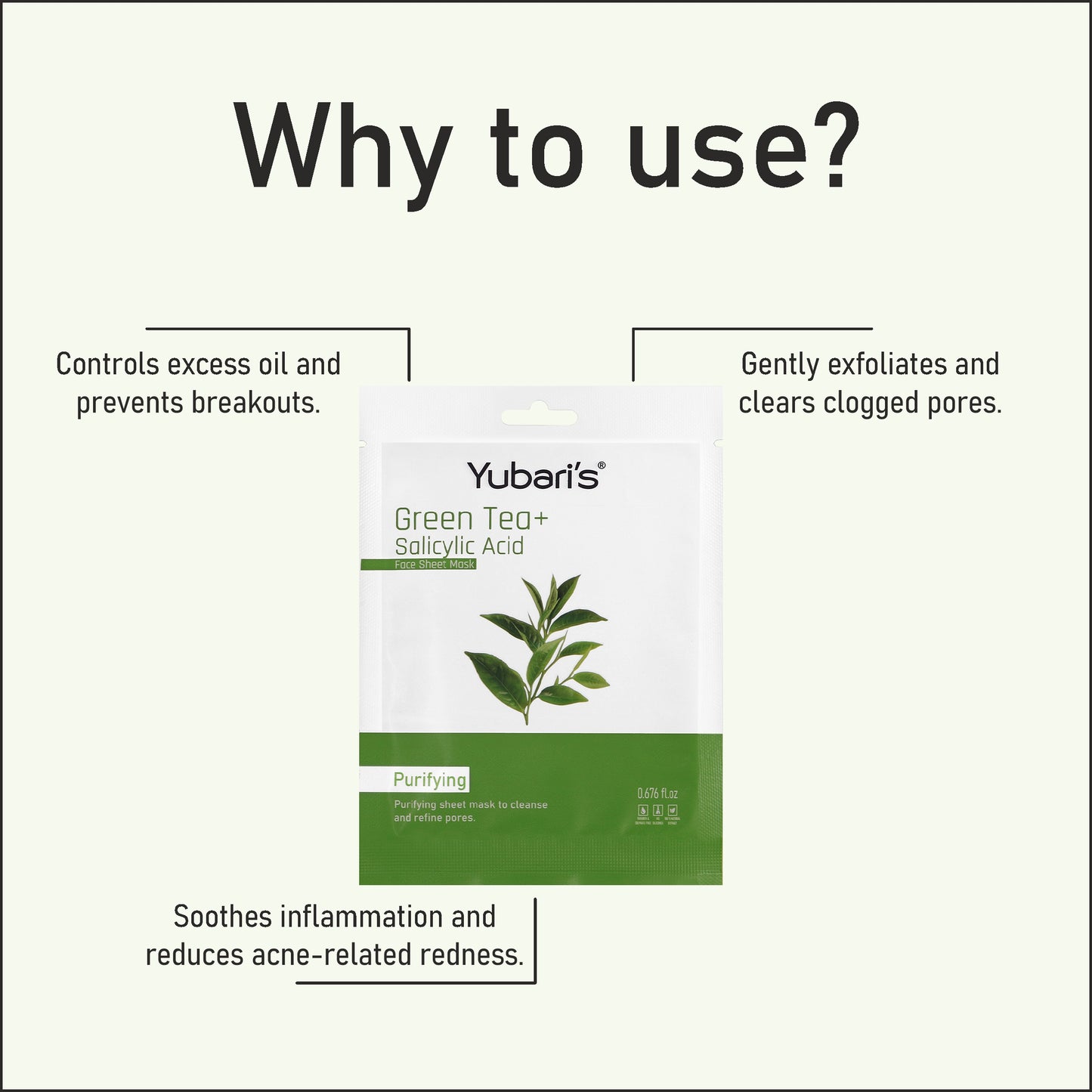 Green Tea + Salicylic Acid Purifying Face Sheet Mask