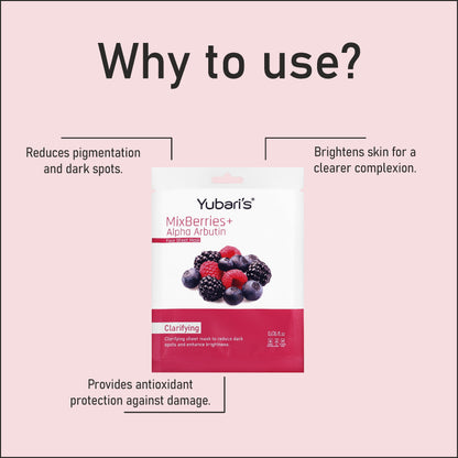 Mix Berries + Alpha Arbutin Clarifying Face Sheet Mask