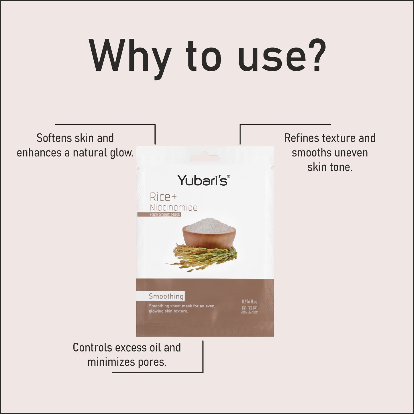 Rice + Niacinamide Smoothing Face Sheet Mask