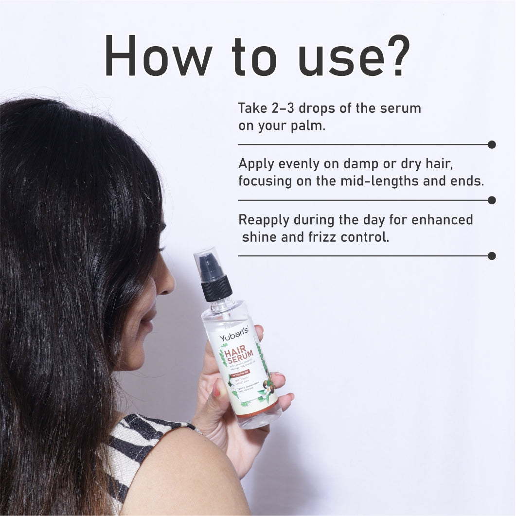 Frizz Free Hair Serum with Camellia Seed Oil, Moringa Oil & Marula Oil