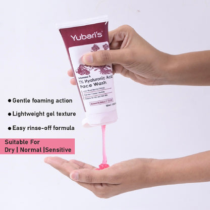 Jatamansi & 1% Hyaluronic Acid Face Wash with Mix Berries Extract