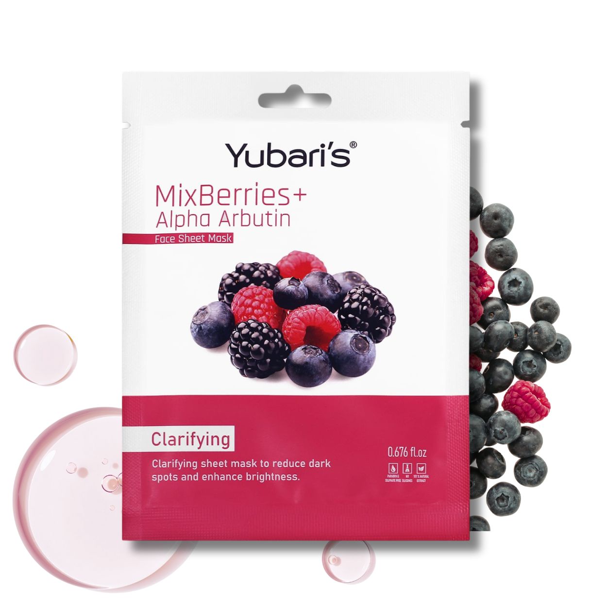Mix Berries + Alpha Arbutin Clarifying Face Sheet Mask