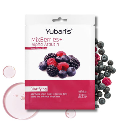 Mix Berries + Alpha Arbutin Clarifying Face Sheet Mask