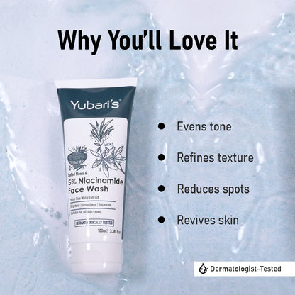Safed Musli & 5% Niacinamide Face Wash with Rice Water Extract
