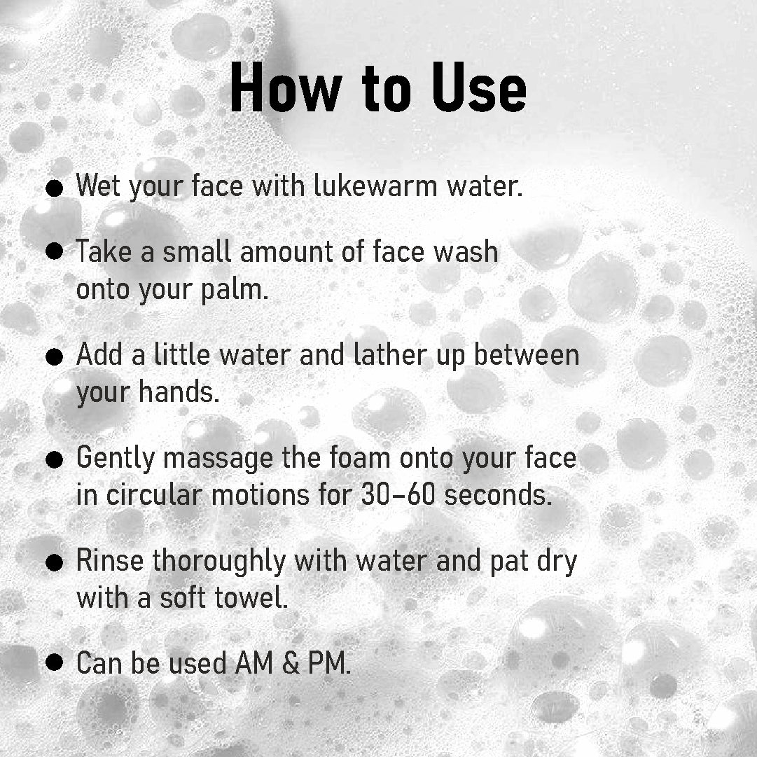 Safed Musli & 5% Niacinamide Face Wash with Rice Water Extract