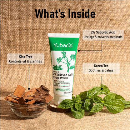 Kino Tree & 2% Salicylic Acid Face Wash with Green Tea Extract