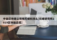 中国区块链公司有陀螺科技么[陀螺研究院2019区块链总结]